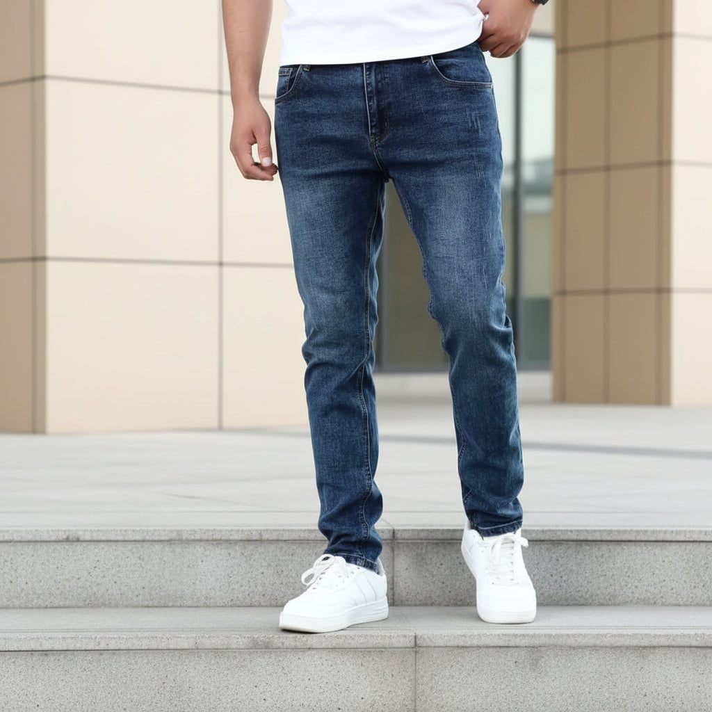 Calça Jeans Masculina Casual com Bolsos | Caimento