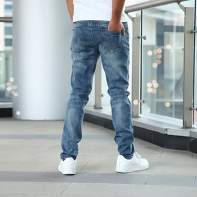 Calça Jeans Masculina Casual com Bolsos | Caimento