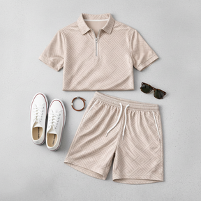 Conjunto Masculino Casual de Verão Corte Moderno | Conjunto de Verão