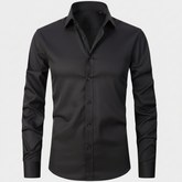 Mens Dress Shirt Stretch Fit Long Sleeve Button Up Design