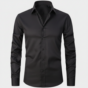 Mens Dress Shirt Stretch Fit Long Sleeve Button Up Design