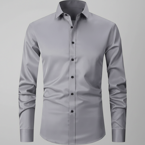 Mens Dress Shirt Stretch Fit Long Sleeve Button Up Design
