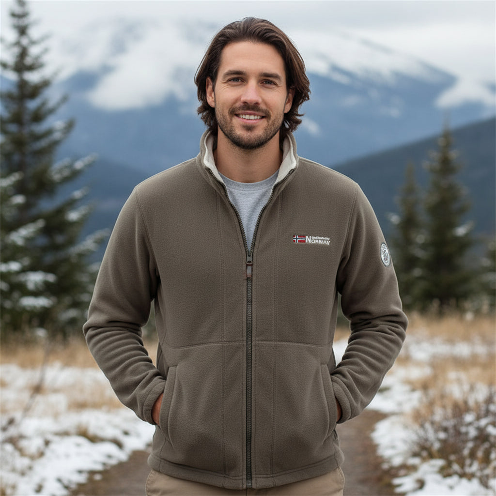 Jaqueta Masculina Confortável com Zíper Casual