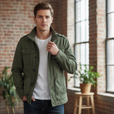 Mens Jacket Zip Up Casual Stylish Outerwear