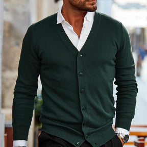 Cardigã Masculino de Tricô com Botões | Agasalho Casual