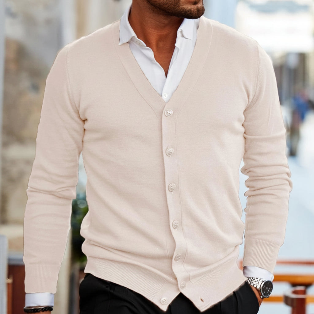 Cardigã Masculino de Tricô com Botões | Agasalho Casual