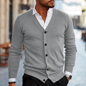 Cardigã Masculino de Tricô com Botões | Agasalho Casual
