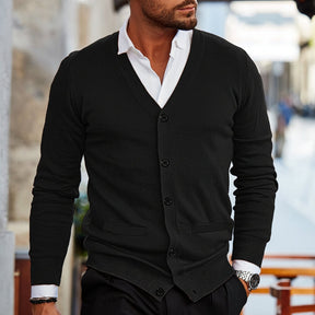 Cardigã Masculino de Tricô com Botões | Agasalho Casual