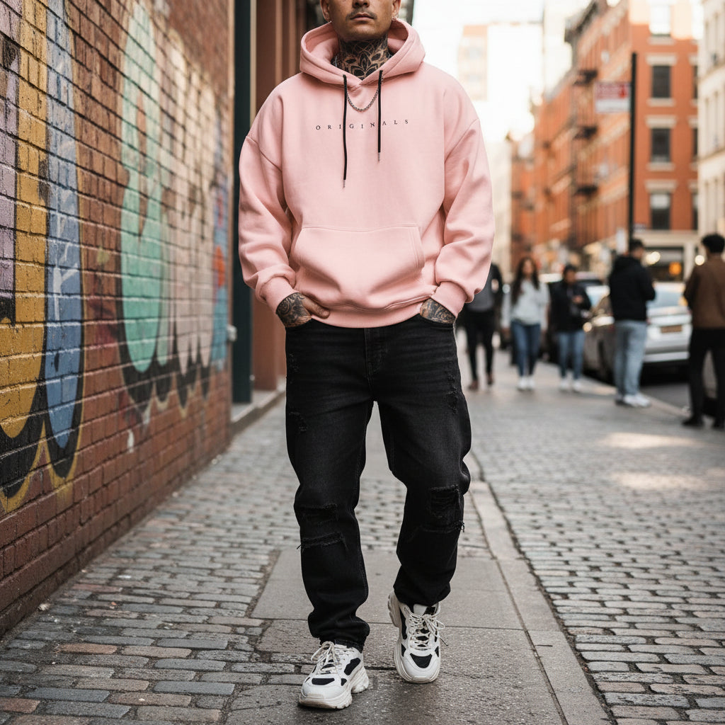 Moletom Masculino Oversized de Manga Longa | Casual