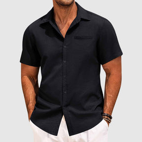 Camisa Masculina Casual de Manga Curta com Botões | Moda Verão
