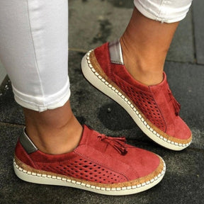Tênis Feminino Casual Slip-on para Caminhada com Design de Suporte ao Arco do Pé