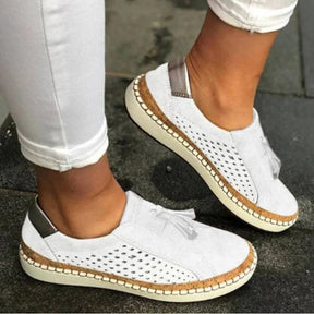 Tênis Feminino Casual Slip-on para Caminhada com Design de Suporte ao Arco do Pé