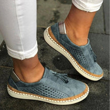 Tênis Feminino Casual Slip-on para Caminhada com Design de Suporte ao Arco do Pé