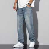 Calça Jeans Masculina de Corte Reto Lavada | Moda Casual