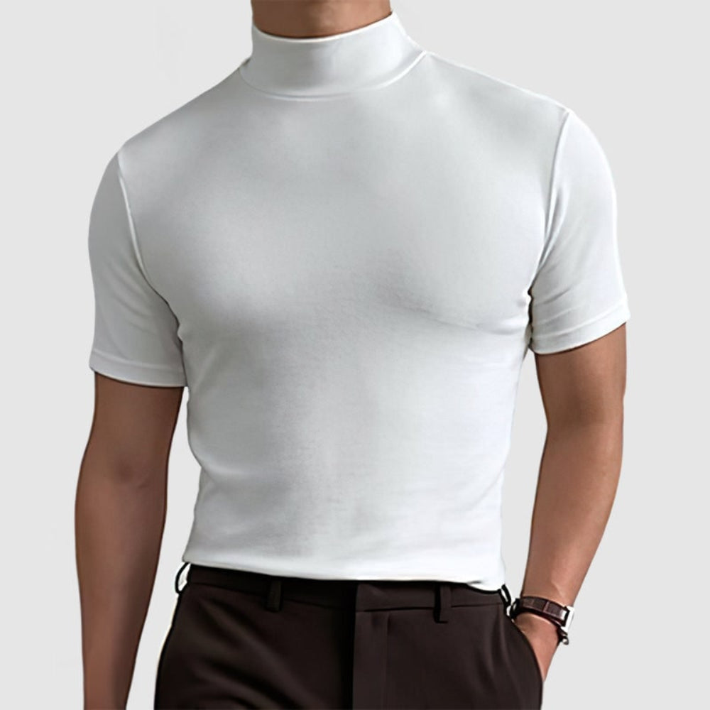 Camiseta Masculina de Manga Curta com Stretch Luxuosa | Moda Casual