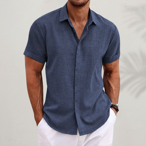 Camisa Masculina de Verão Casual com Botões | Uso Diário