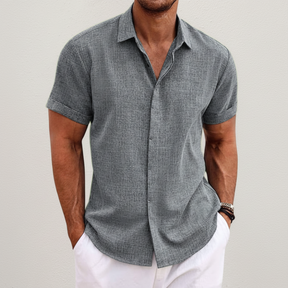 Camisa Masculina de Verão Casual com Botões | Uso Diário