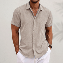 Camisa Masculina de Verão Casual com Botões | Uso Diário