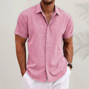 Camisa Masculina de Verão Casual com Botões | Uso Diário