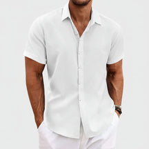 Camisa Masculina de Verão Casual com Botões | Uso Diário