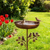Bebedouro para Pássaros de Metal Decoração de Jardim Suporte Decorativo para Jardim