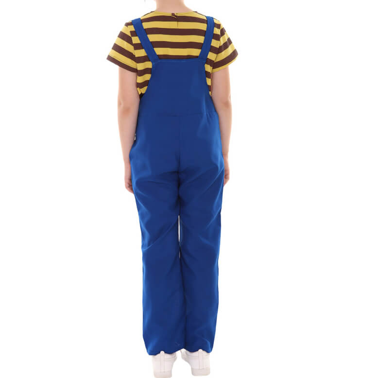 Fantasia Infantil de Camisa Amarela e Jardineira Azul