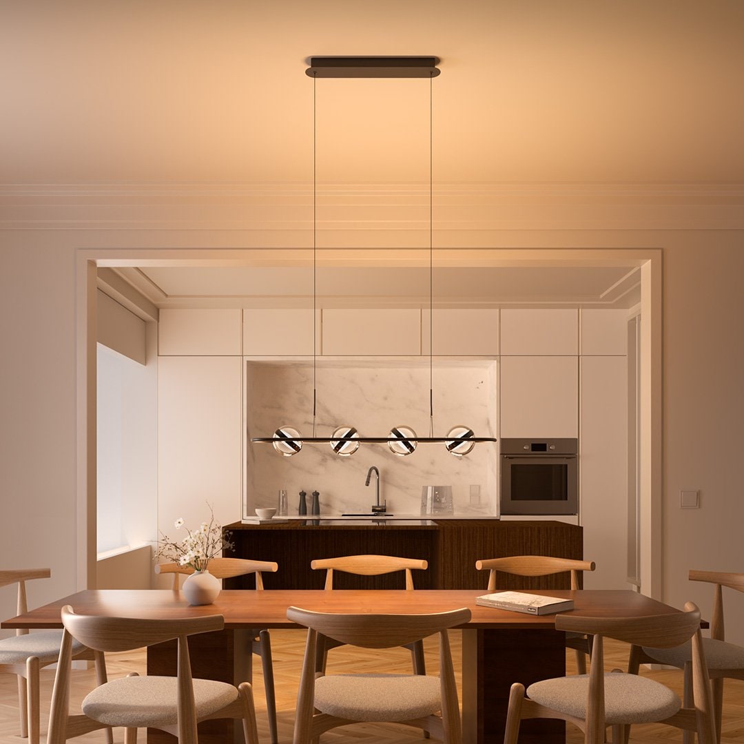 Luminária Pendente Moderna de Design Elegante e Ajustável para Sala de Jantar