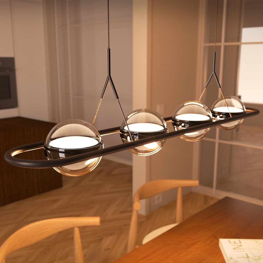 Luminária Pendente Moderna de Design Elegante e Ajustável para Sala de Jantar