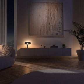 Luminária de Mesa Moderna em Cristal LED com Base Touch Regulável de Vidro