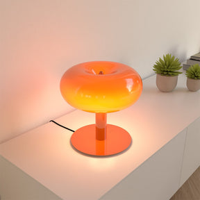 Luminária de Mesa Moderna em Cristal LED com Base Touch Regulável de Vidro