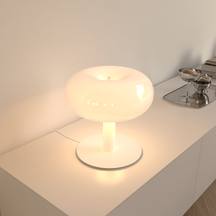 Luminária de Mesa Moderna em Cristal LED com Base Touch Regulável de Vidro
