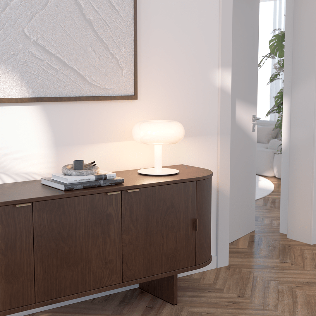 Luminária de Mesa Moderna em Cristal LED com Base Touch Regulável de Vidro