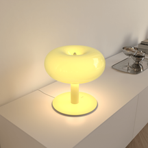 Luminária de Mesa Moderna em Cristal LED com Base Touch Regulável de Vidro