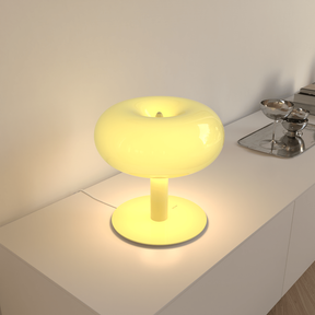 Luminária de Mesa Moderna em Cristal LED com Base Touch Regulável de Vidro