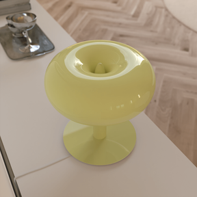 Luminária de Mesa Moderna em Cristal LED com Base Touch Regulável de Vidro