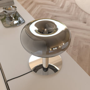 Luminária de Mesa Moderna em Cristal LED com Base Touch Regulável de Vidro