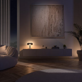 Luminária de Mesa Moderna em Cristal LED com Base Touch Regulável de Vidro