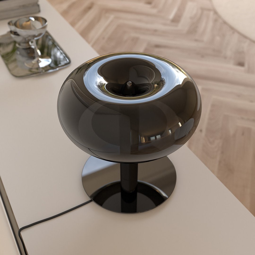 Luminária de Mesa Moderna em Cristal LED com Base Touch Regulável de Vidro