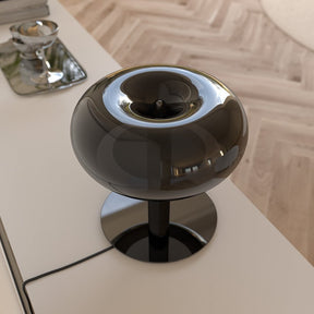 Luminária de Mesa Moderna em Cristal LED com Base Touch Regulável de Vidro