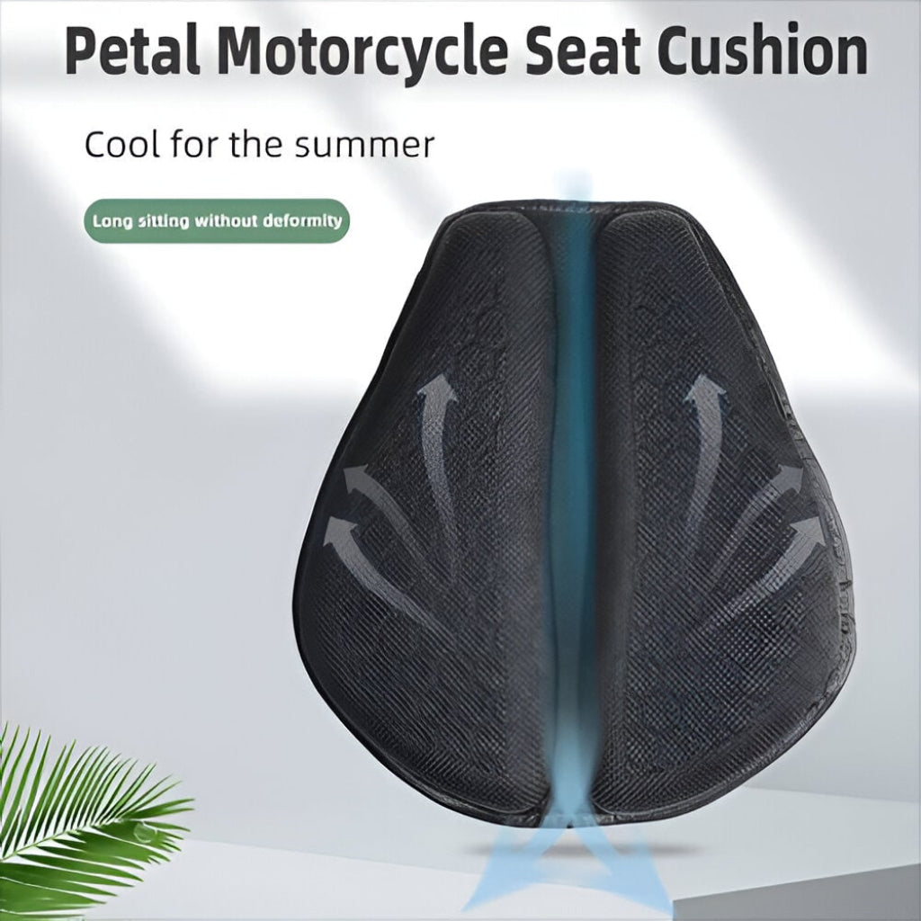 Assento de Motocicleta com Design em Colmeia, Respirável e Confortável