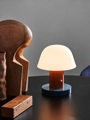 Luminária de Mesa Cogumelo | Luz LED Moderna Recarregável