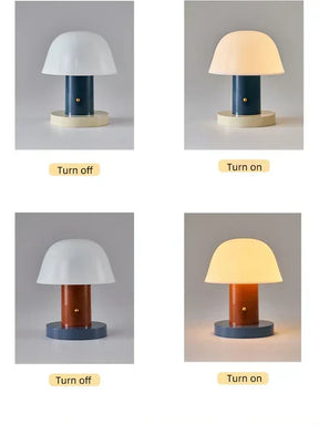 Luminária de Mesa Cogumelo | Luz LED Moderna Recarregável