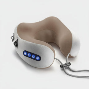 Almofada de Massagem para Pescoço Recarregável com Aquecimento e Tração em Formato de U