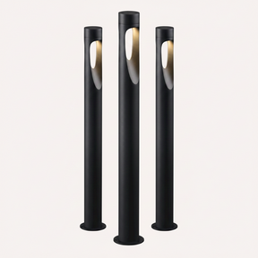 Outdoor Floor Lamp Weather Resistant LED Tall Round Base