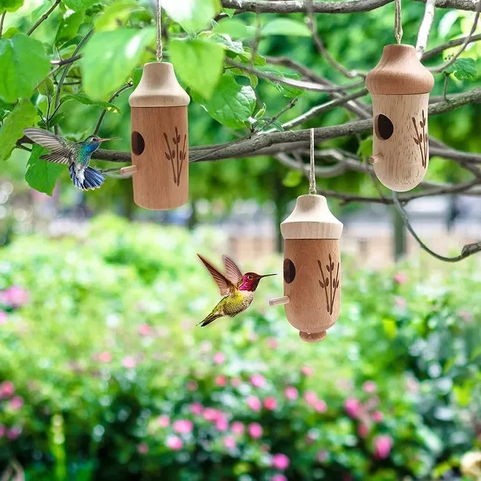 Casa de Madeira para Beija-flores - Presente para Amantes da Natureza
