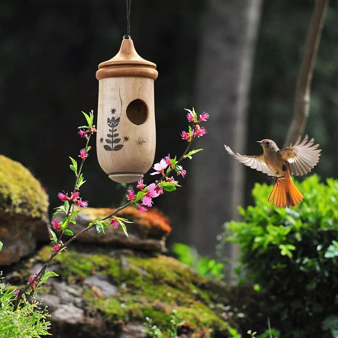 Casa de Madeira para Beija-flores - Presente para Amantes da Natureza