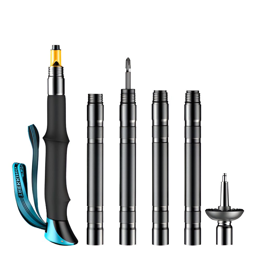 Bastão de Caminhada Tático Multifuncional - Cajado de Sobrevivência com Ferramentas Embutidas - Durável e Versátil para Acampamento e Aventuras ao Ar Livre