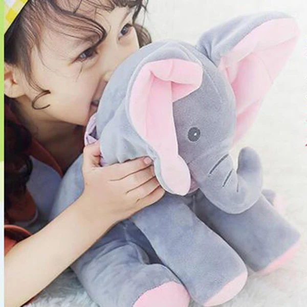 Brinquedo de Pelúcia Elefante Esconde-Esconde
