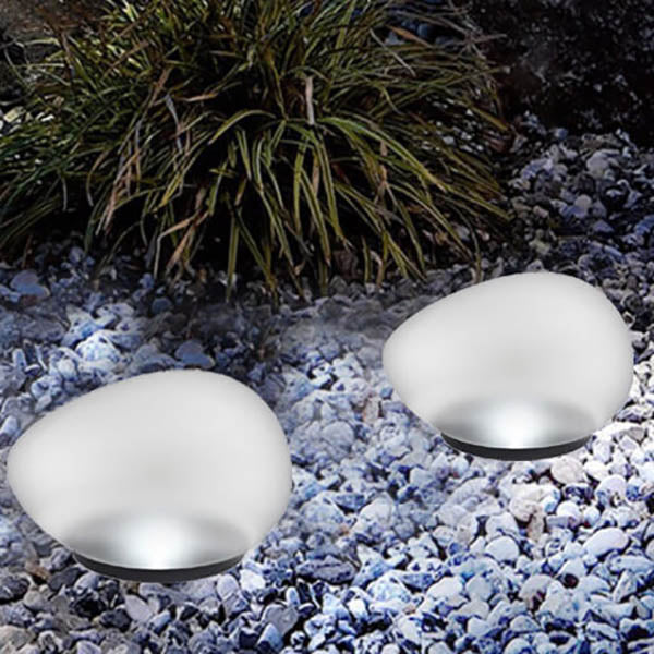 Solar Pebble ABS Sandblasted LED Outdoor Landscape Glass Light