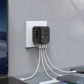 Adaptador de Viagem com Múltiplas Portas